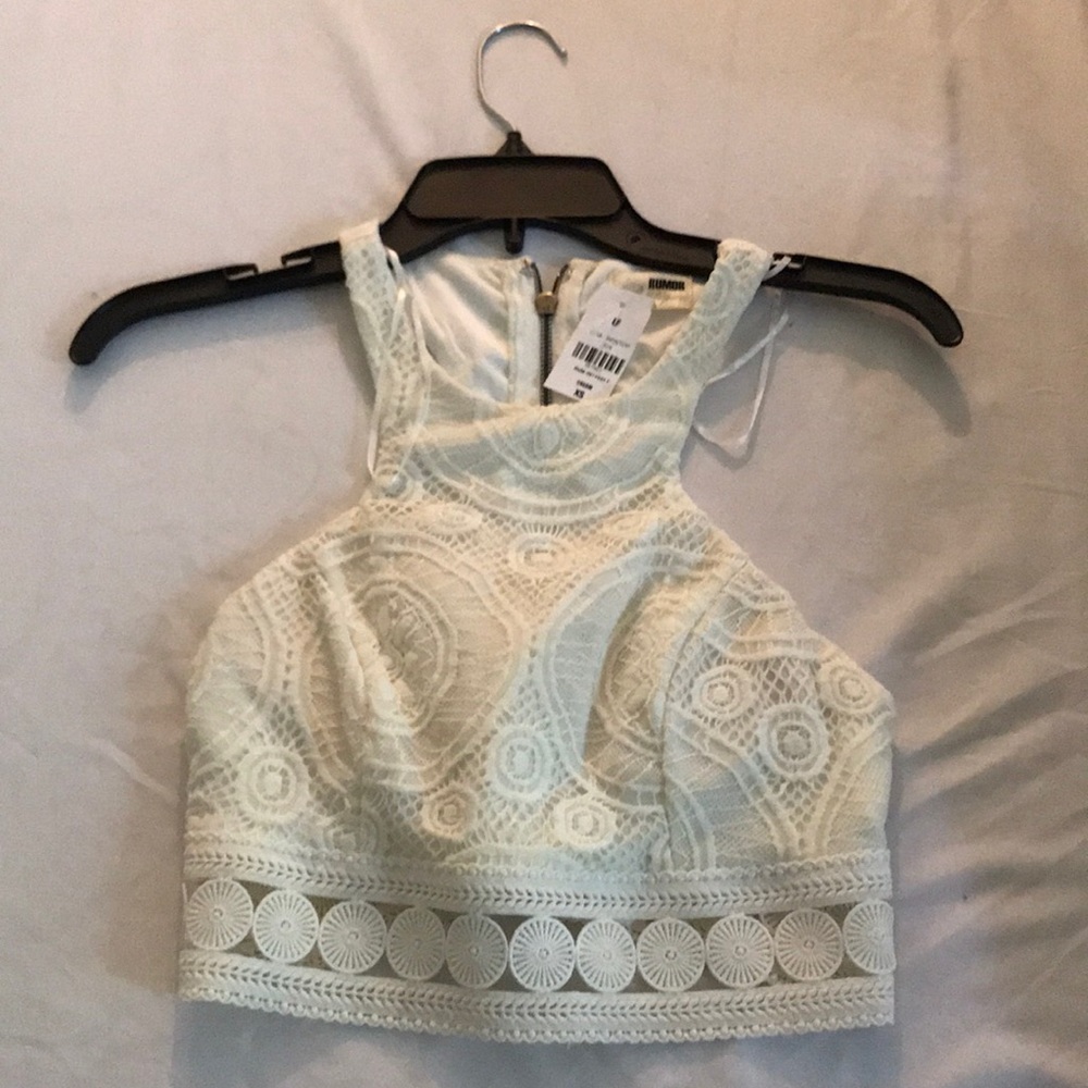 White Crochet Crop Top